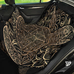 Black And Gold Sea Turtle Print Pet Car Back Seat Cover