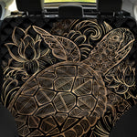 Black And Gold Sea Turtle Print Pet Car Back Seat Cover