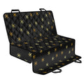 Black And Gold Snowflake Pattern Print Pet Car Back Seat Cover