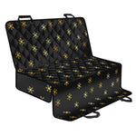 Black And Gold Snowflake Pattern Print Pet Car Back Seat Cover