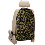 Black And Gold Star of David Print Car Seat Organizers