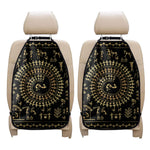 Black And Gold Warli Tribal Print Car Seat Organizers