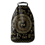 Black And Gold Warli Tribal Print Car Seat Organizers