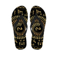 Black And Gold Warli Tribal Print Flip Flops