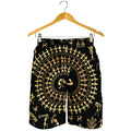 Black And Gold Warli Tribal Print Men's Shorts