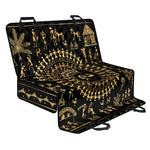 Black And Gold Warli Tribal Print Pet Car Back Seat Cover