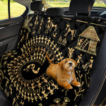 Black And Gold Warli Tribal Print Pet Car Back Seat Cover