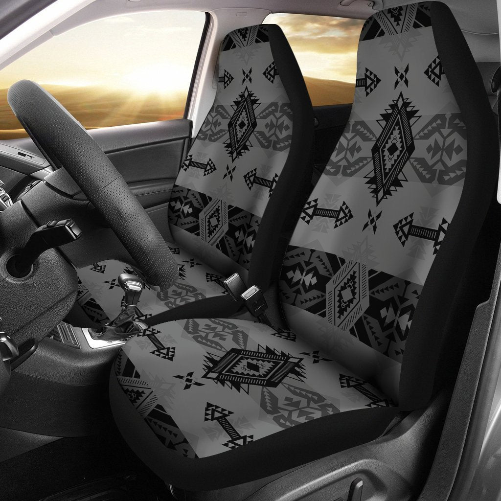 Black And Gray Sovereign Native Universal Fit Car Seat Covers GearFrost