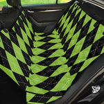 Black And Green Argyle Pattern Print Pet Car Back Seat Cover