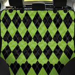 Black And Green Argyle Pattern Print Pet Car Back Seat Cover