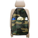 Black And Green Camouflage Print Car Seat Organizers