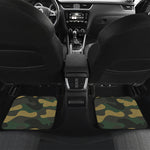 Black And Green Camouflage Print Front and Back Car Floor Mats