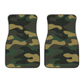Black And Green Camouflage Print Front Car Floor Mats
