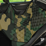 Black And Green Camouflage Print Pet Car Back Seat Cover