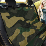 Black And Green Camouflage Print Pet Car Back Seat Cover