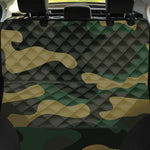Black And Green Camouflage Print Pet Car Back Seat Cover
