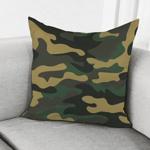 Black And Green Camouflage Print Pillow Cover