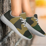 Black And Green Camouflage Print Sport Shoes GearFrost