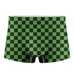 Black And Green Checkered Print Men's Boxer Briefs