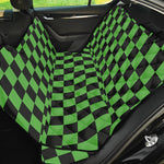 Black And Green Checkered Print Pet Car Back Seat Cover