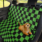 Black And Green Checkered Print Pet Car Back Seat Cover