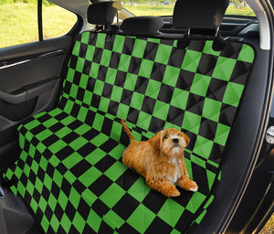 Black And Green Checkered Print Pet Car Back Seat Cover