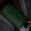 Black And Green Shamrock Pattern Print Car Center Console Cover