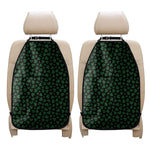 Black And Green Shamrock Pattern Print Car Seat Organizers