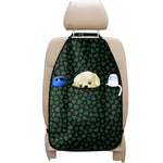 Black And Green Shamrock Pattern Print Car Seat Organizers
