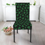 Black And Green Shamrock Pattern Print Dining Chair Slipcover