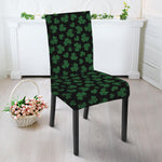 Black And Green Shamrock Pattern Print Dining Chair Slipcover