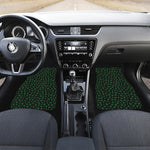 Black And Green Shamrock Pattern Print Front Car Floor Mats