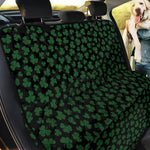 Black And Green Shamrock Pattern Print Pet Car Back Seat Cover