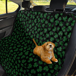 Black And Green Shamrock Pattern Print Pet Car Back Seat Cover