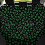 Black And Green Shamrock Pattern Print Pet Car Back Seat Cover
