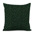 Black And Green Shamrock Pattern Print Pillow Cover