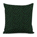Black And Green Shamrock Pattern Print Pillow Cover