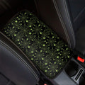 Black And Green Spider Web Pattern Print Car Center Console Cover