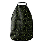 Black And Green Spider Web Pattern Print Car Seat Organizers