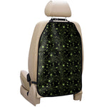 Black And Green Spider Web Pattern Print Car Seat Organizers