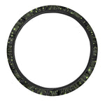Black And Green Spider Web Pattern Print Car Steering Wheel Cover