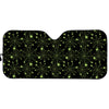 Black And Green Spider Web Pattern Print Car Sun Shade