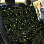 Black And Green Spider Web Pattern Print Pet Car Back Seat Cover