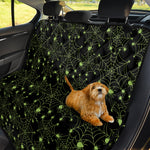 Black And Green Spider Web Pattern Print Pet Car Back Seat Cover