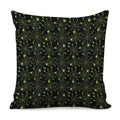 Black And Green Spider Web Pattern Print Pillow Cover