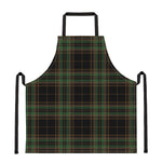 Black And Green Stewart Tartan Print Apron