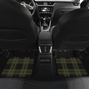 Black And Green Stewart Tartan Print Front and Back Car Floor Mats