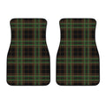 Black And Green Stewart Tartan Print Front Car Floor Mats