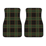 Black And Green Stewart Tartan Print Front Car Floor Mats