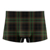 Black And Green Stewart Tartan Print Men's Boxer Briefs